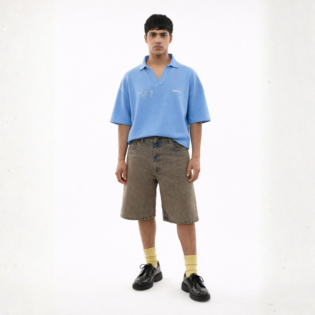 Kid At Heart Boxy Crop Polo