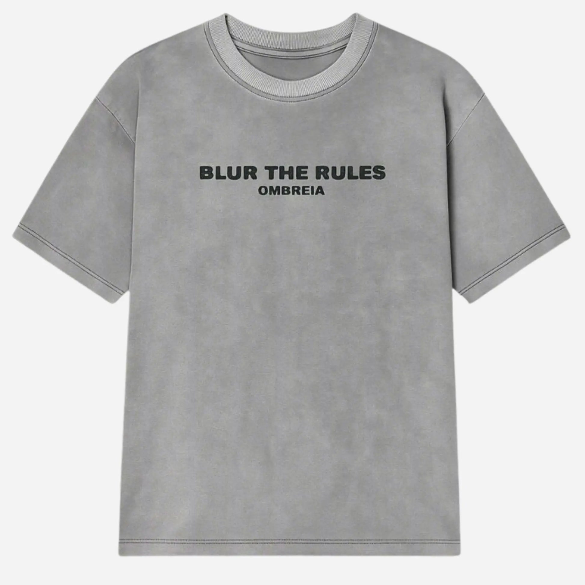 BLUR THE RULES grey t-shirt