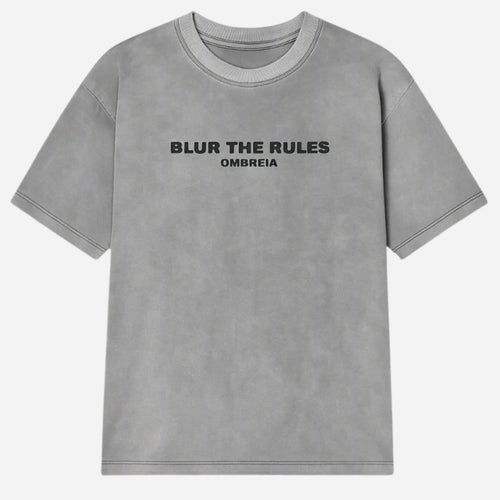 BLUR THE RULES grey t-shirt