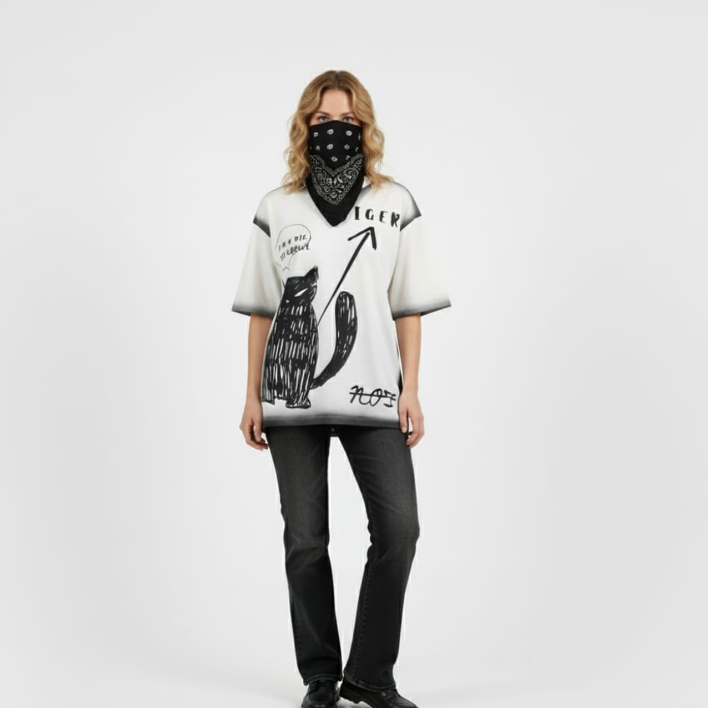 I'M A BIG CAT GROWL OVERSIZED T-SHIRT