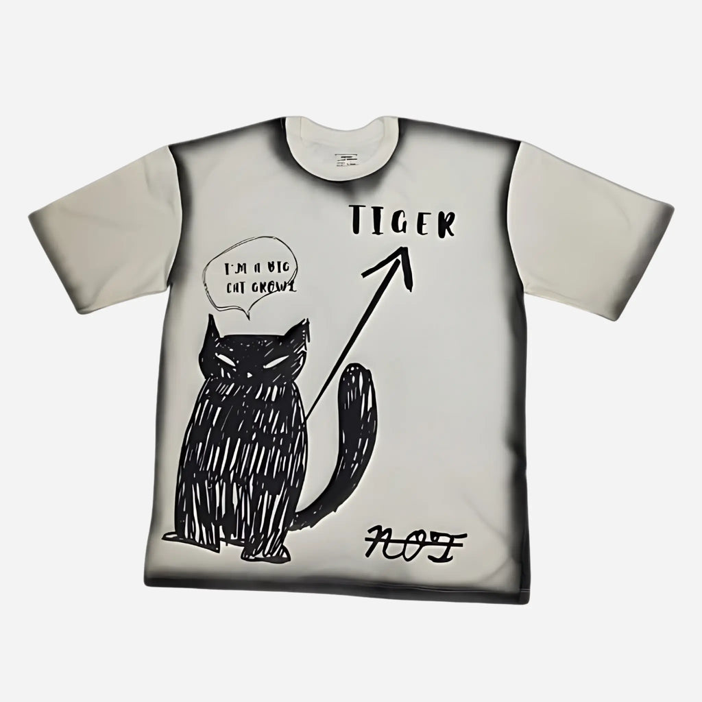 I'M A BIG CAT GROWL oversized t-shirt