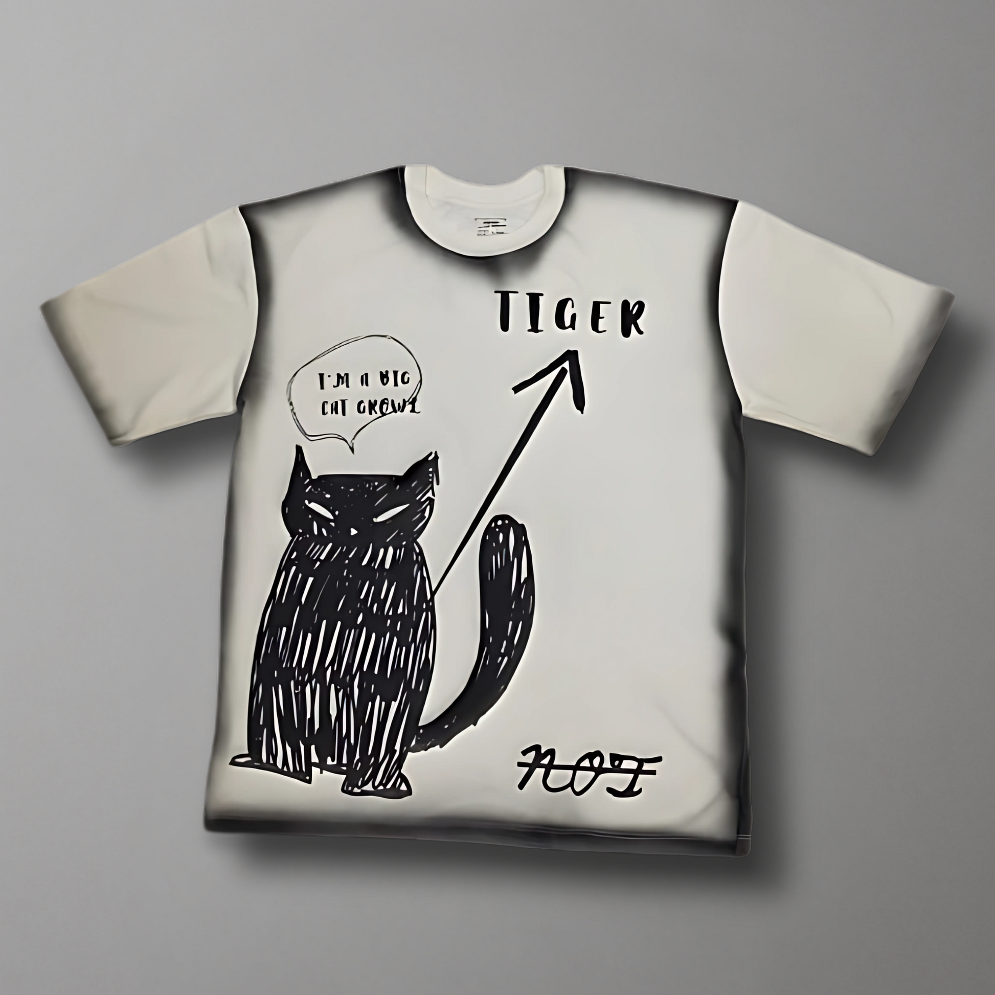 I'M A BIG CAT GROWL oversized t-shirt
