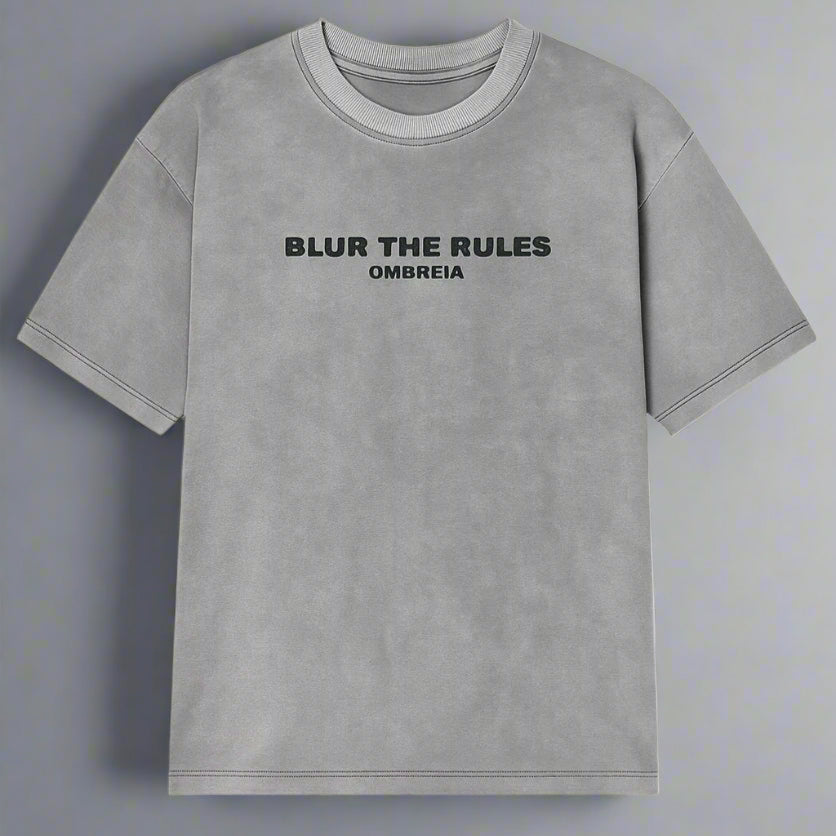BLUR THE RULES grey t-shirt
