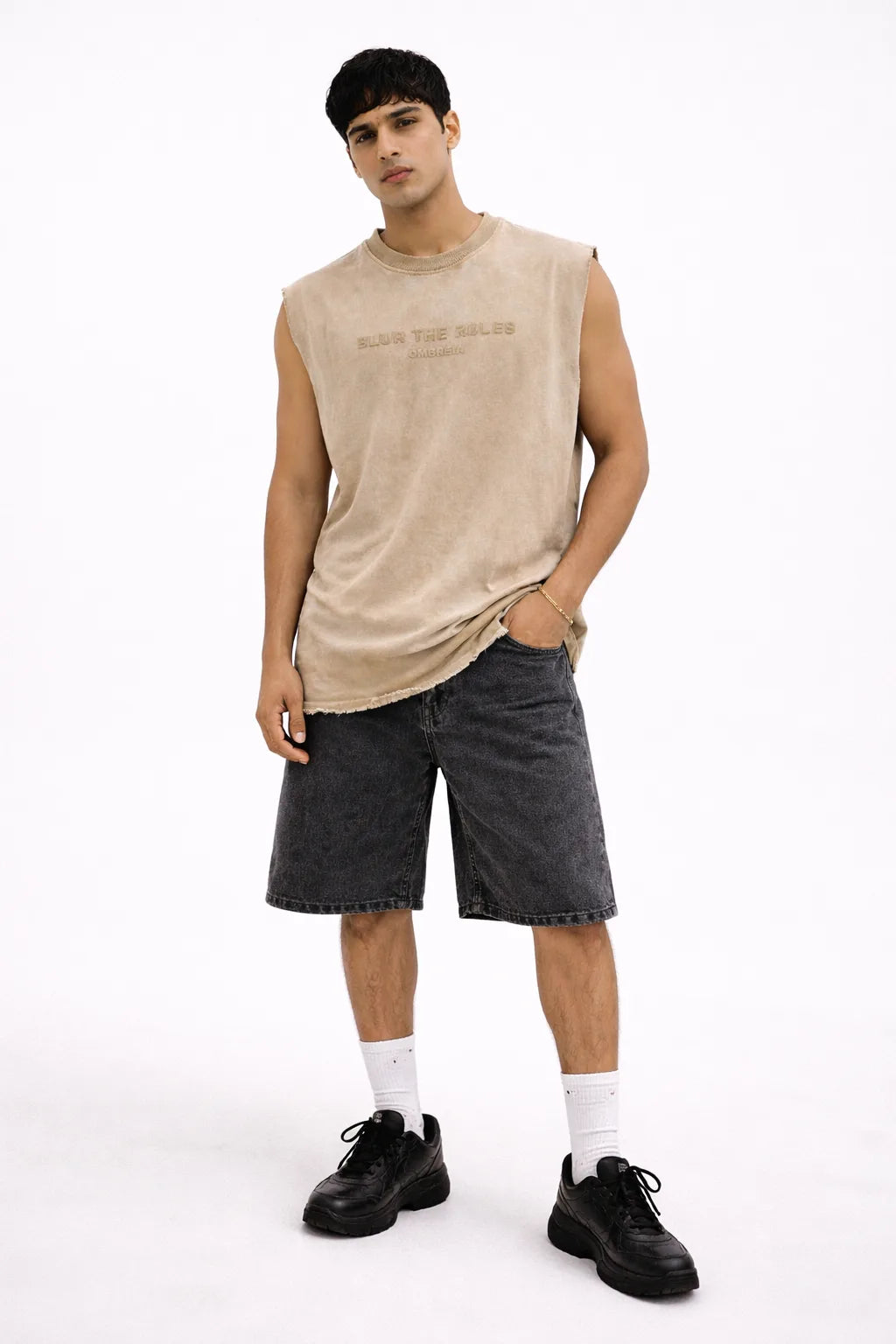 BLUR THE RULES SLEEVELESS oversized