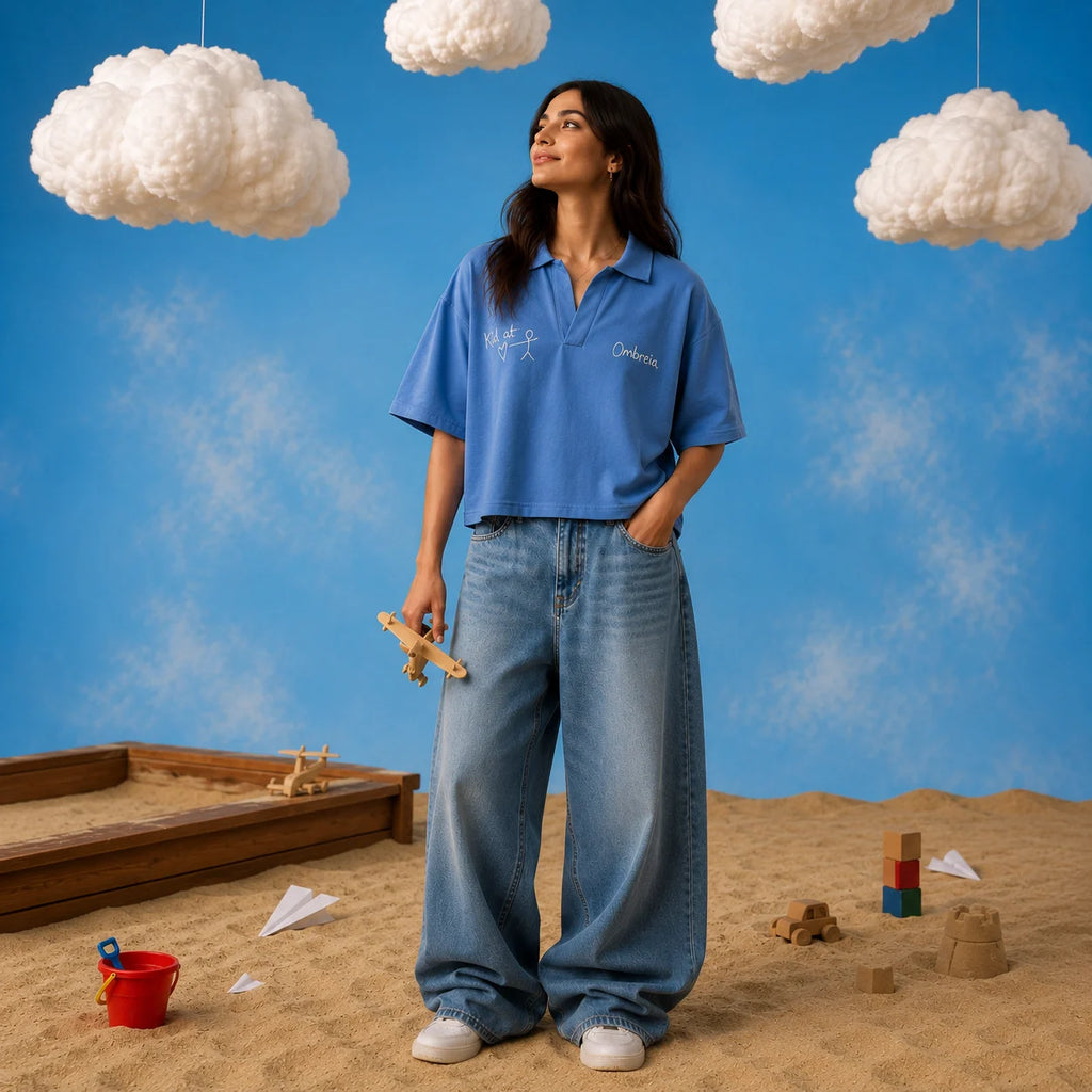 Kid At Heart Boxy Crop Polo