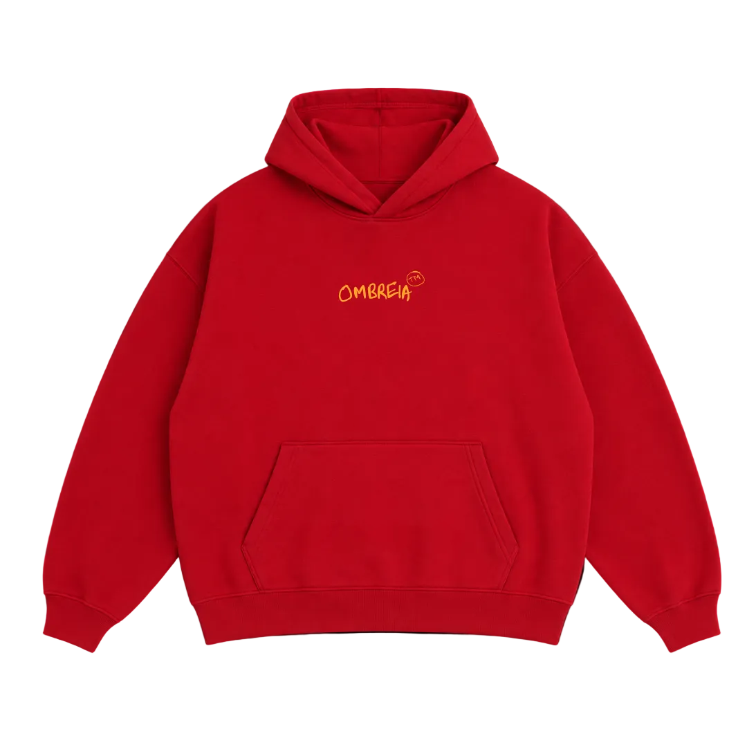 Barista Hoodie Red - OMBREIA back print