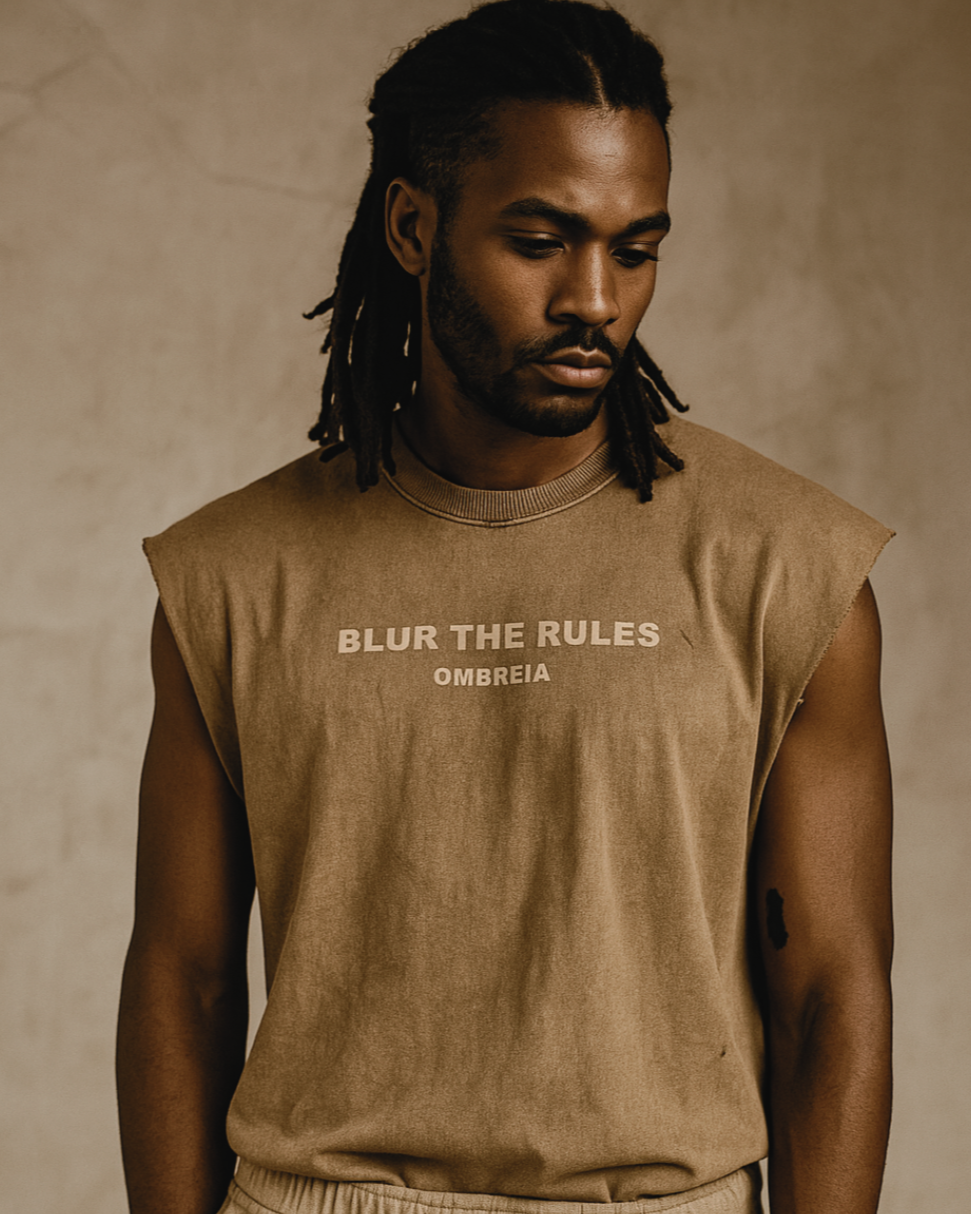 BLUR THE RULES SLEEVELESS oversized